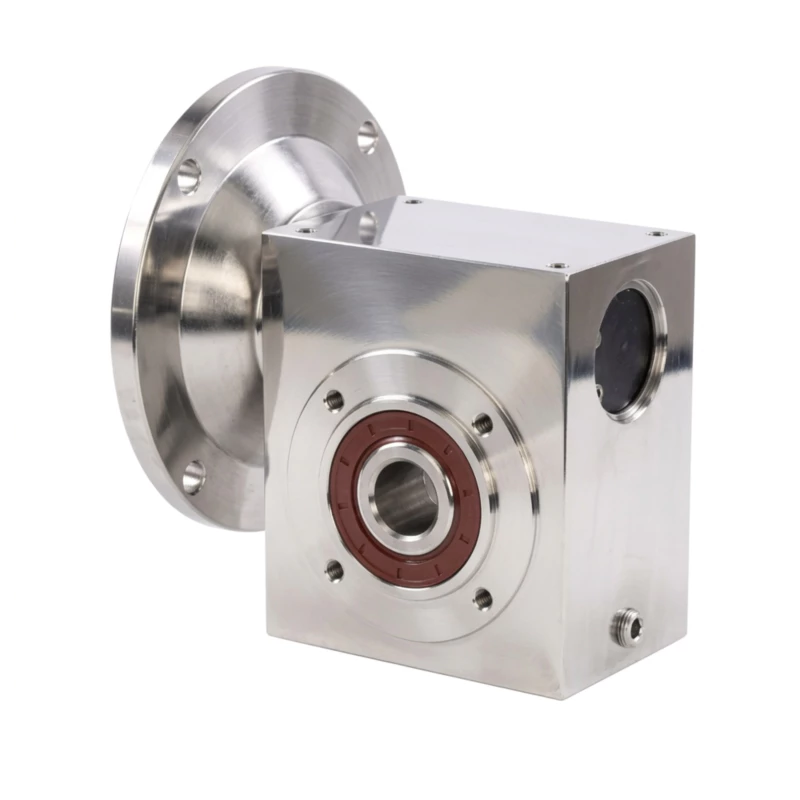 SSGM50 6-face machined stainless steel worm gearbox food grade